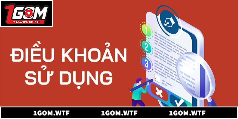 Giao diện trang chủ 1GOM với các mục điều khoản rõ ràng